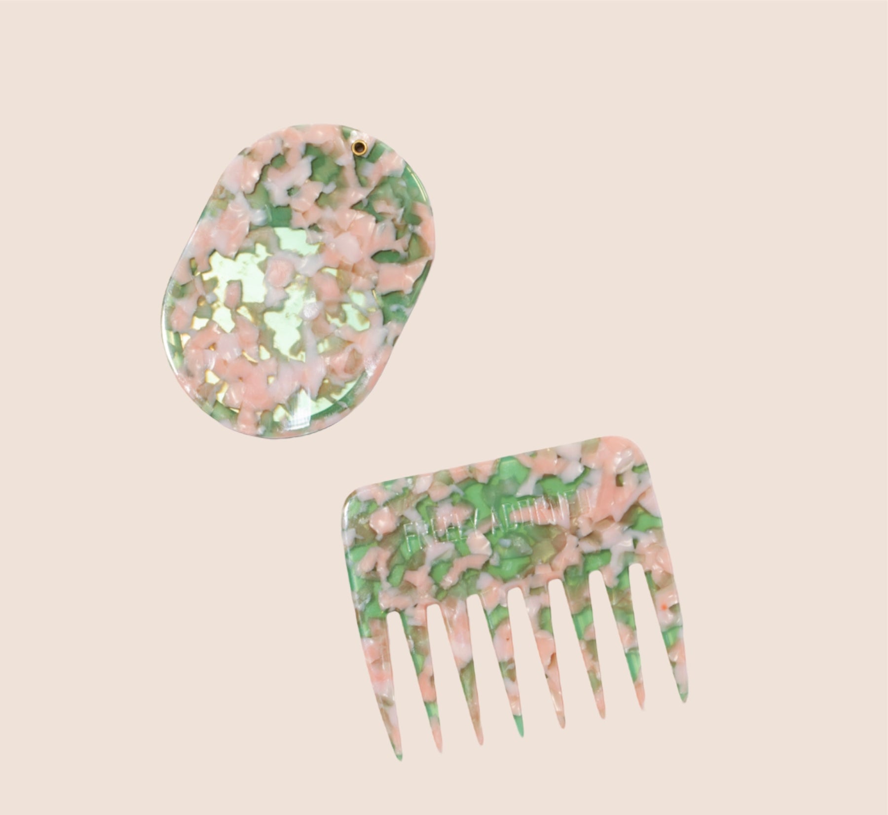 Signature Hand Comb & Swivel Compact Hand Mirror (The Duo) – Freely Adorned