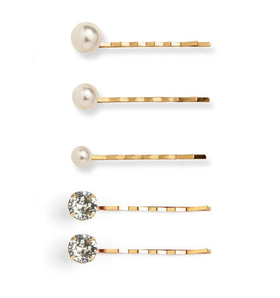 Pearl Crystal Bobby Pin Set