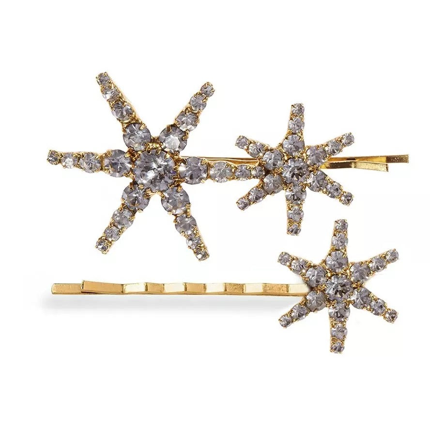 Snowflake Rhinestone Hairpin