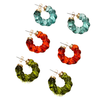 Crescent Hoops Earrings