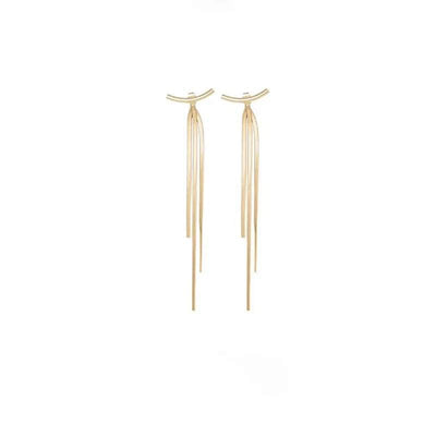 Goldie Bar Tassel Earrings