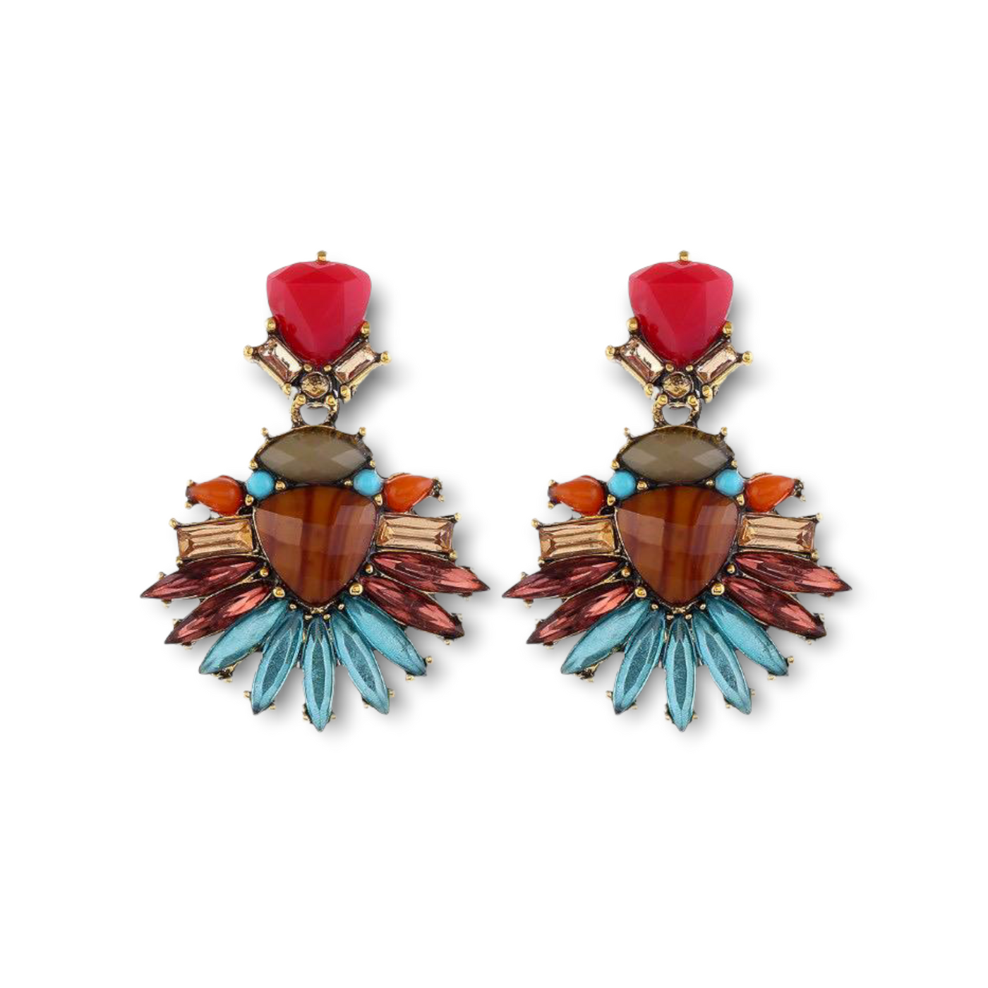 Flake Jeweled Earrings