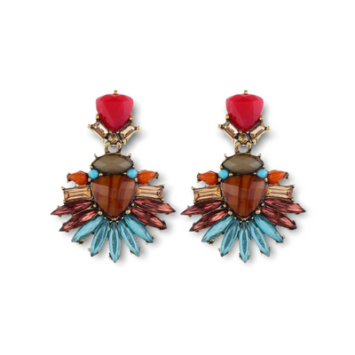 Flake Jeweled Earrings