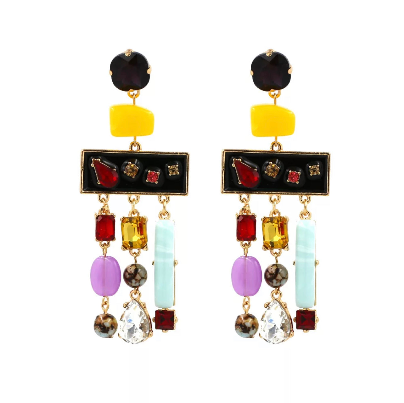 Chandelier Jeweled Earrings